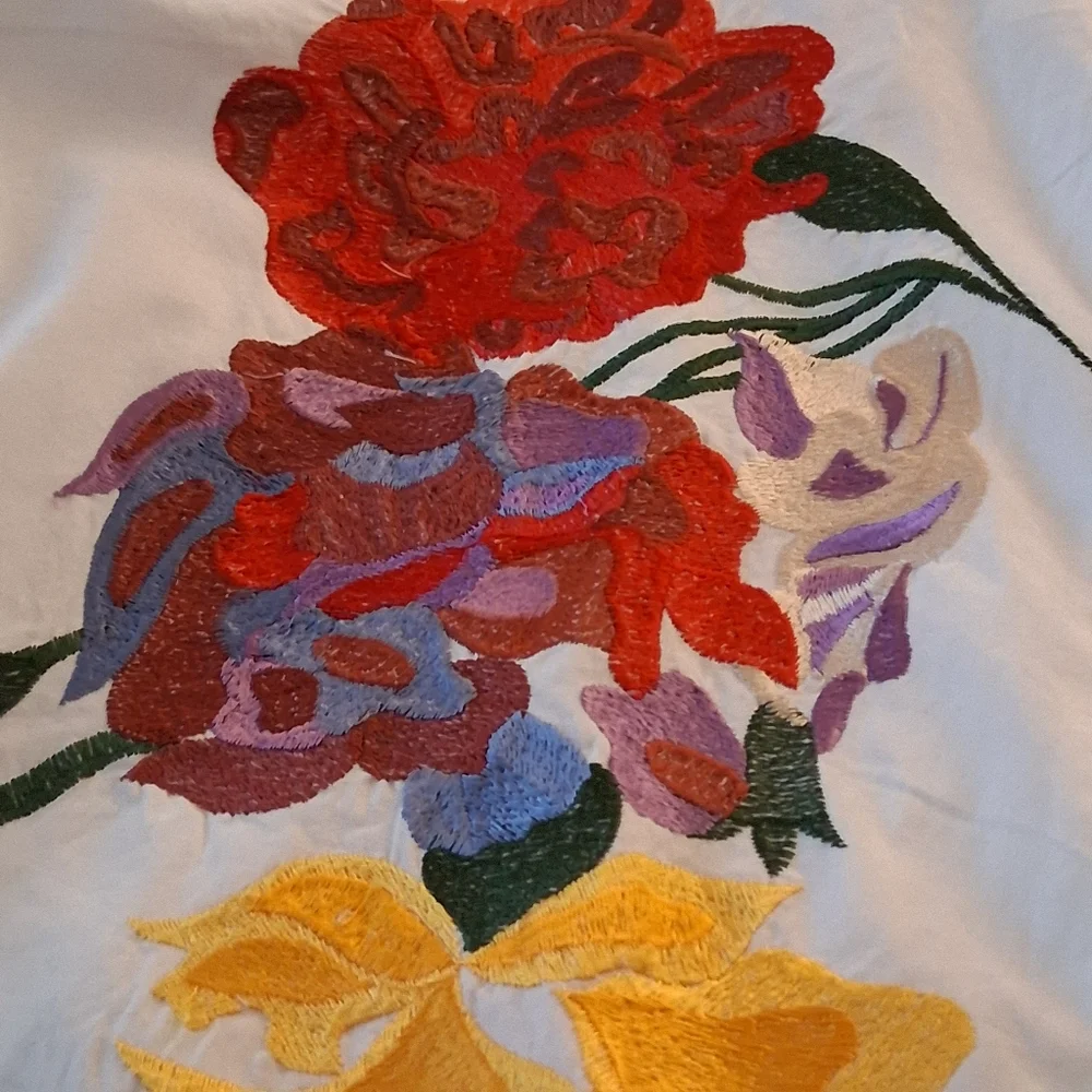 NEW Anthropologie Multicolor Embroidered Blouse Top Plus Sz 3X NWT *Flaw*